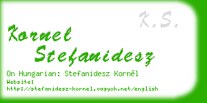 kornel stefanidesz business card